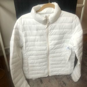 Old navy white packable jacket with tags